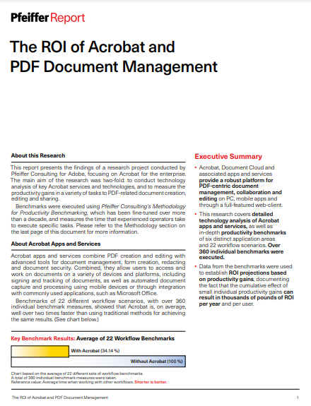 The ROI of Adobe Acrobat and PDF Document Management
