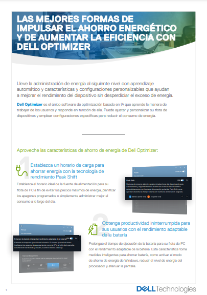 Las Mejores Formas De Impulsar El Ahorro Energético y De Aumentar La Eficiencia Con Dell Optimizer