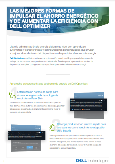 Las Mejores Formas De Impulsar El Ahorro Energético y De Aumentar La Eficiencia Con Dell Optimizer