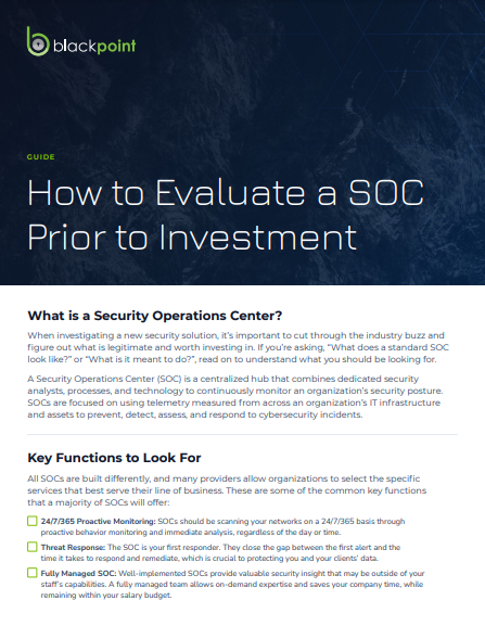 How to Evaluate a SOC Prior to Investment