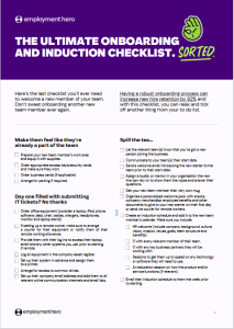 The ultimate onboarding and induction checklist.