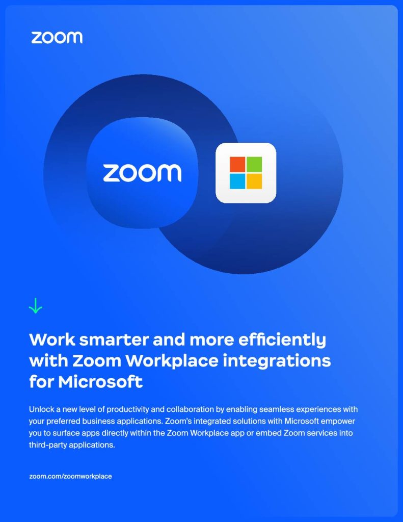 Work smarter and more efficiently with Zoom Workplace integrations for Microsoft