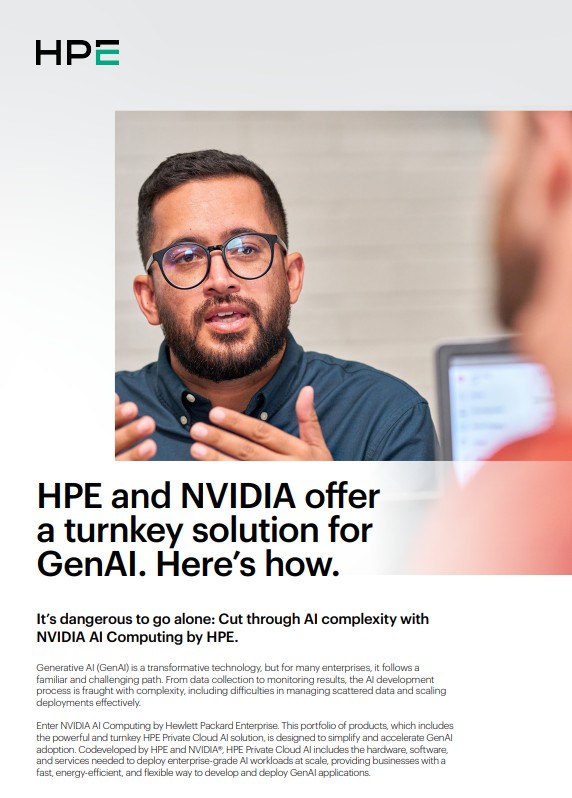 HPE and NVIDIA offer a turnkey solution for GenAI. Here’s how.