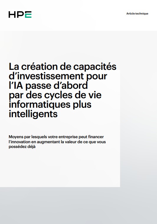 La création de capacités d’investissement pour l’IA passe par la mise en place de cycles de vie informatiques plus intelligents