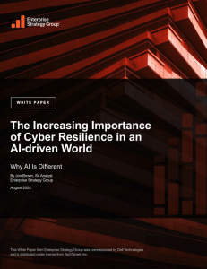The Increasing Importance of Cyber Resilience in an AI-driven World