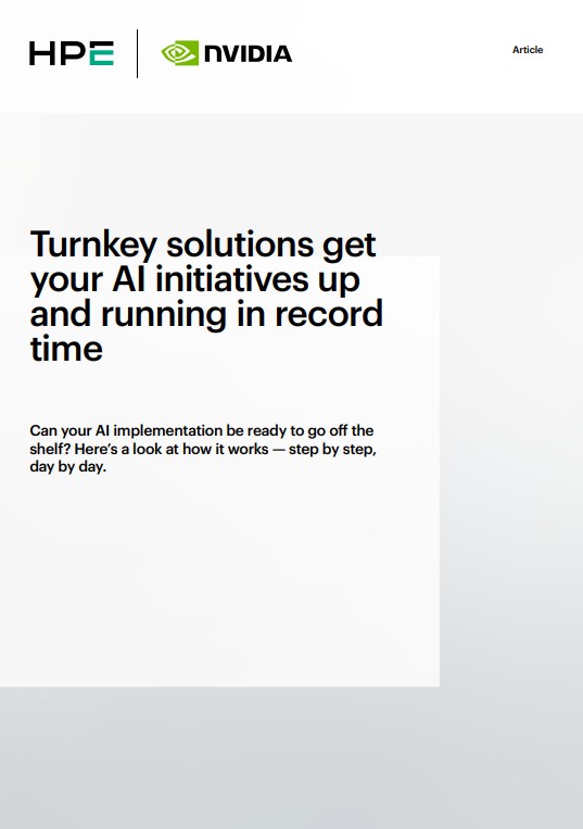 Turnkey solutions get your AI initiatives up and running in record time