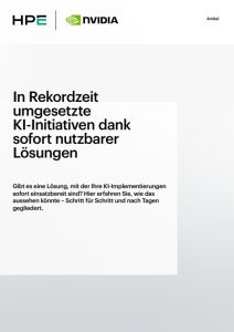 In Rekordzeit umgesetzte KI-Initiativen dank sofort nutzbarer Lösunge...