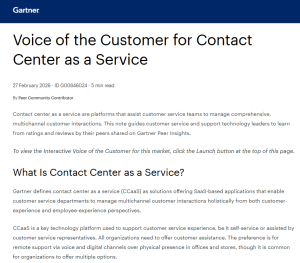 Gartner VOC report